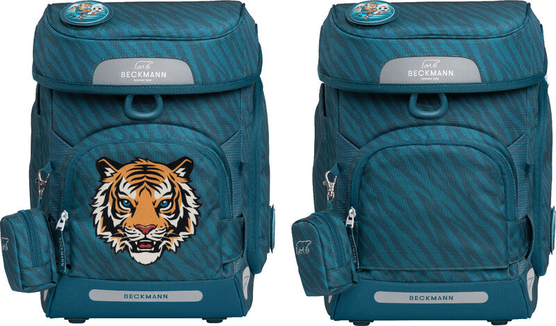 Beckmann Plus Air – Schulrucksack, Tiger Stars, 20 l, 28×40,5×23 cm, mit Wendetasche
