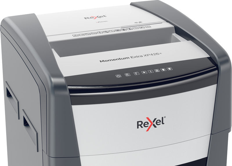 Rexel Momentum Extra XP426+ – Aktenvernichter, DIN P-4, Partikelschnitt 4 × 30 mm, 26 Blatt, 120 l, A4