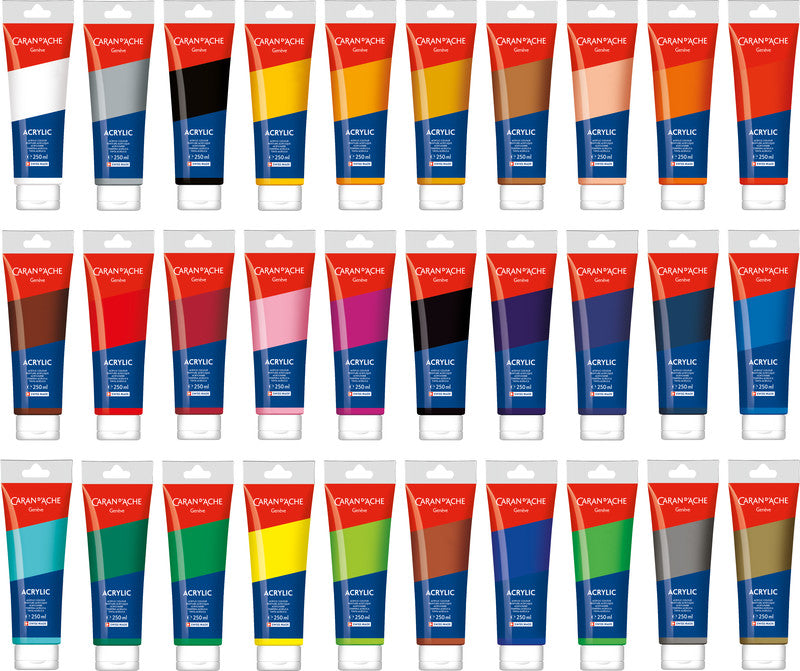 Caran d-Ache Caran d'Ache – Acrylfarbe – Rotorange, 250 ml