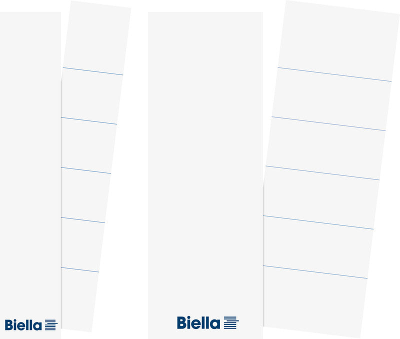 Biella Schuletiketten – für Rückenbreite 7 cm, 51 × 145 mm, 25 Stk, Karton
