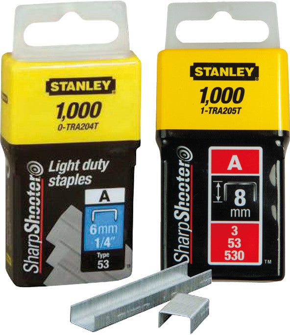 Stanley Heftklammern – Typ 53, 6 mm, 1'000 Stk., silber – für TR45, TR151YL, TR150L
