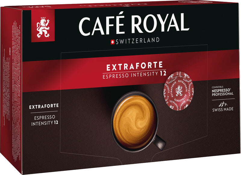 Café Royal Extraforte – Kaffeepads für Nespresso Professional – Espresso, Intensität 12, 50 Pads