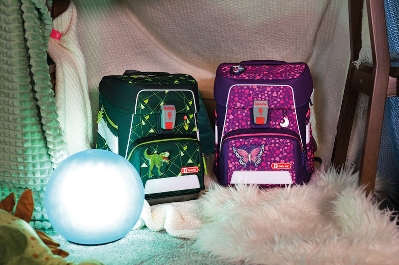 Step by Step Schulrucksack-Set SHINE – 5-teilig – Butterfly Night Ina – 28,0×37,0×20,0 cm