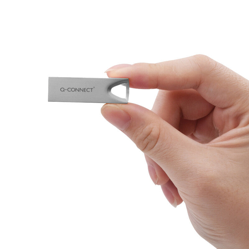 Q-CONNECT USB-Stick – 16 GB, USB 2.0, silber