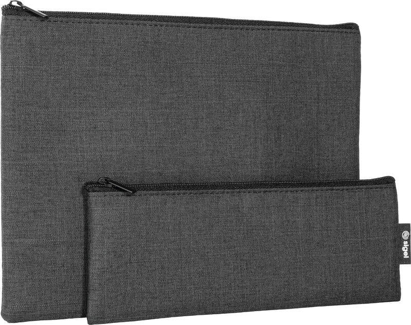 Sigel Business-Filztasche Desk Sharing Bag Classic L Aufbewahrungsbox – 5er-Set, Dunkelgrau, Filz