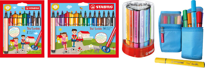 STABILO Filzstifte, Strichbreite 1,5–2 mm, auswaschbar, 12 Farben