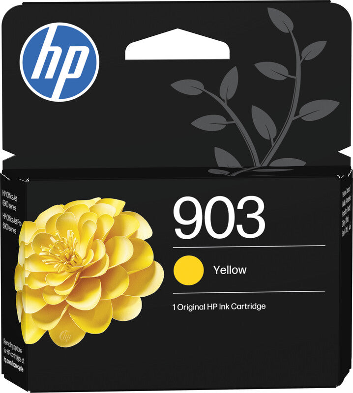 HP 903 Gelb Tintenpatrone (Original) – 315 Seiten – für HP OfficeJet 6950, OfficeJet Pro 6974 – T6L95AE