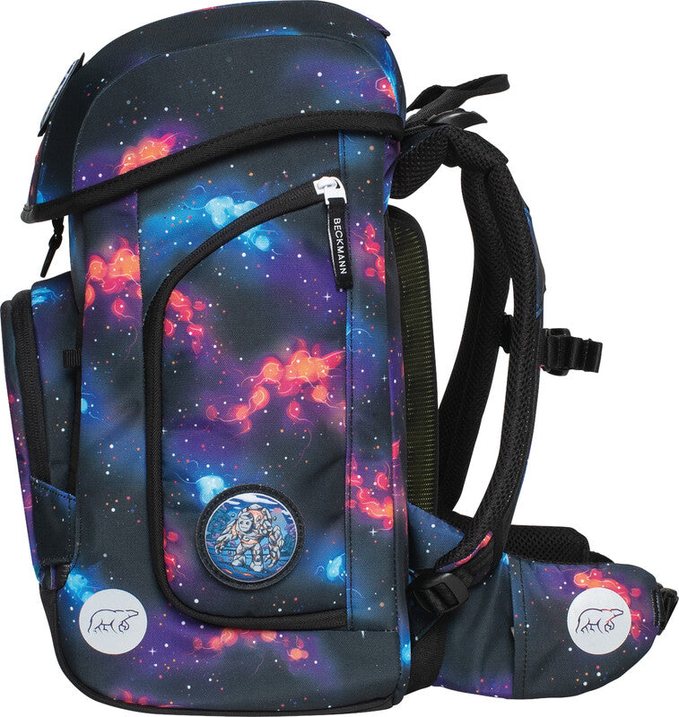 Beckmann Schulrucksack Plus Air – Ninja Elements – 20 l – 28,0×40,5×23,0 cm – recycelte Materialien