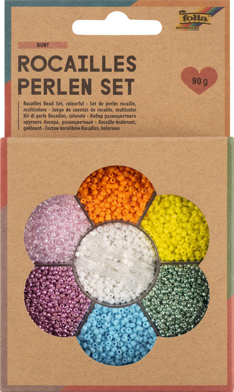 Folia Perlenset Rocailles – 90 g, mehrfarbig