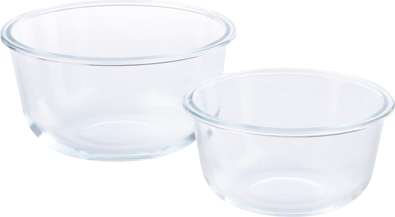 Rotho Glasbehälter – 2 l, Borosilikatglas, transparent, spülmaschinenfest, mikrowellen- und ofengeeignet