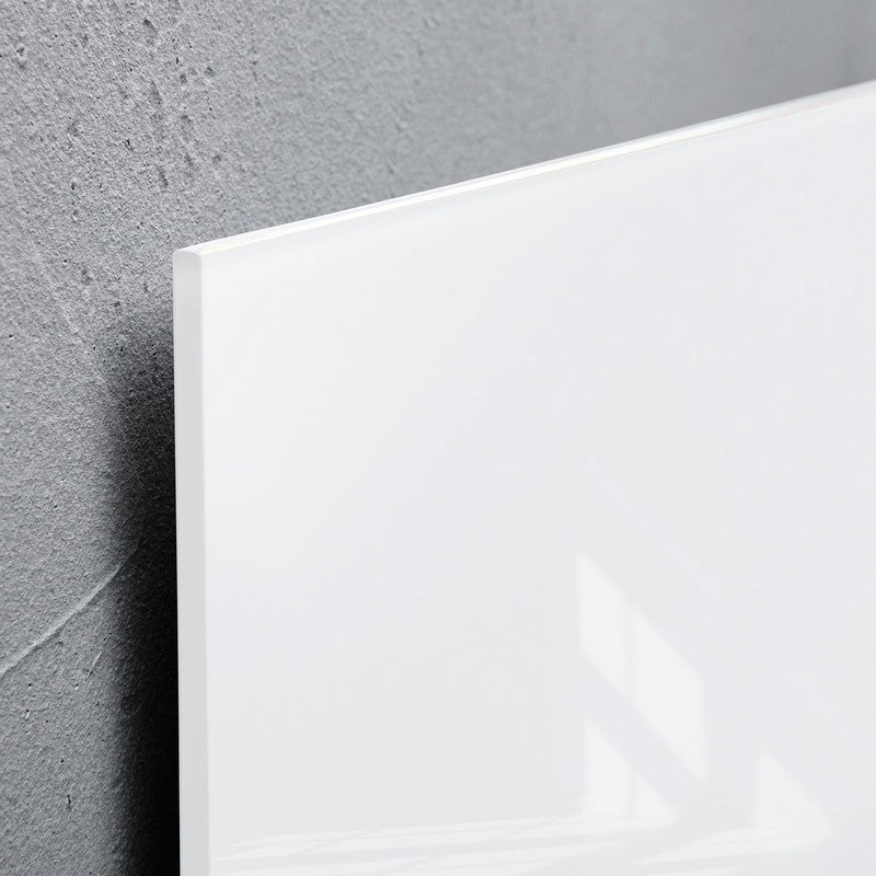 Sigel Whiteboard – 48 × 48 cm, Glas, magnetisch, Wandmontage, inkl. Magnete, Montagesatz