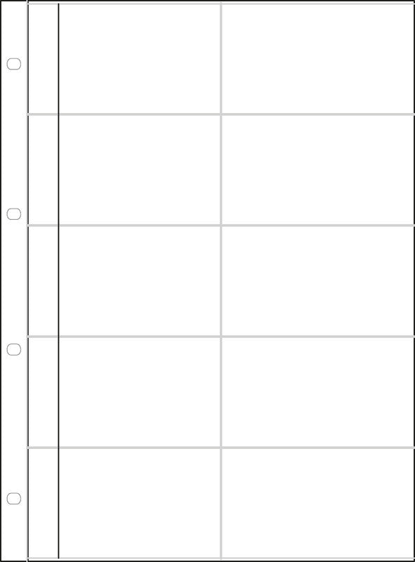 Biella Sichtmappe A4 – transparent, Kunststoff, für Visitenkarten bis 100 × 55 mm, 5er-Pack