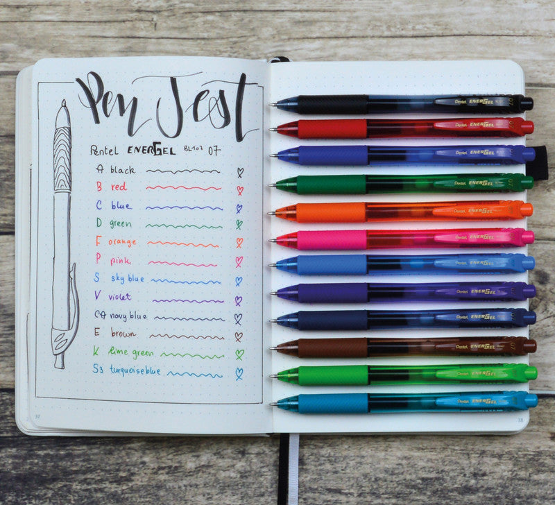 Pentel EnerGel X – Tintenroller, schnelltrocknend, Druckmechanik, 0,7 mm, grün