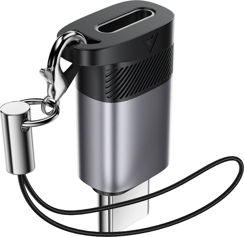 Acefast USB-C Adapter – 30 W (9 V, 3 A), USB 2.0, Aluminium, Metallgrau