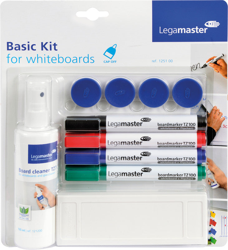 Legamaster Starter-Kit, inkl. 4 Marker, Wischer, Reiniger – für Whiteboards