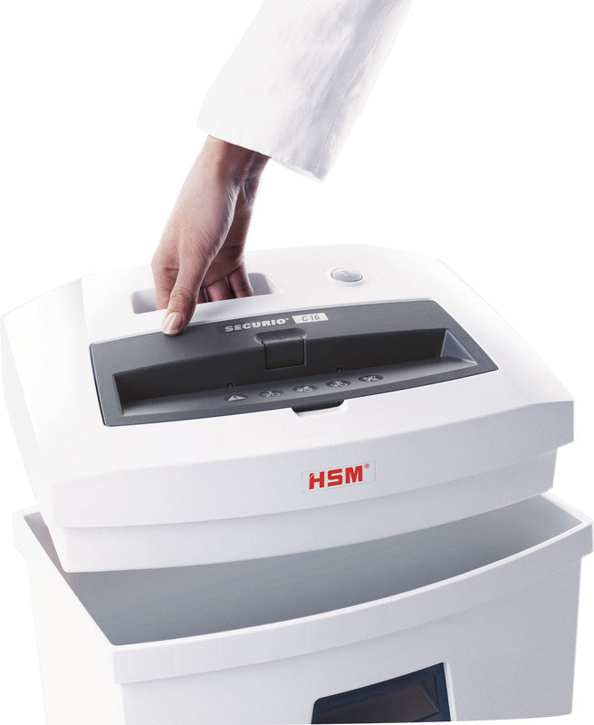 HSM Securio C16 – Aktenvernichter, DIN P-4, Partikelschnitt 4 × 25 mm, 7 Blatt, 25 l, A4