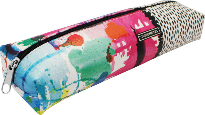 Makenotes Buntes Grunge Etui, leer – Kunstleder – 22 × 3,5 × 6,5 cm