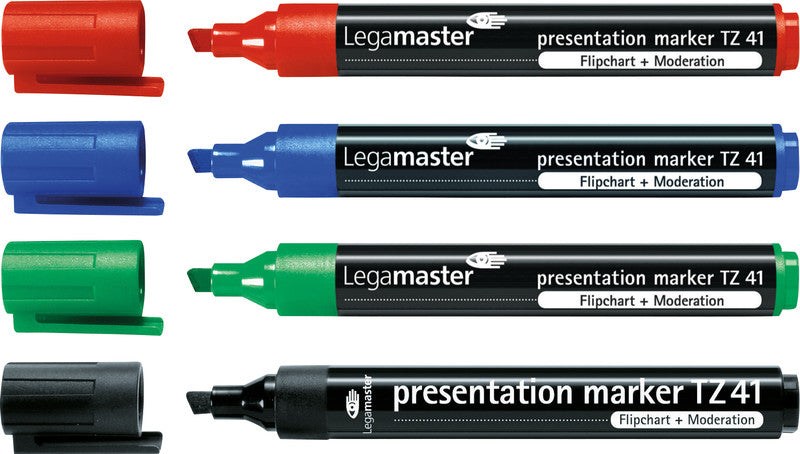 Legamaster Flipchart-Marker TZ 41 – Keilspitze 2-5 mm – Schwarz