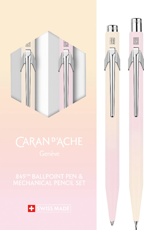 Caran d-Ache Caran d'Ache Horizon Schreibset – Kugelschreiber 849 + Druckbleistift – Pastellfarben, nachfüllbar