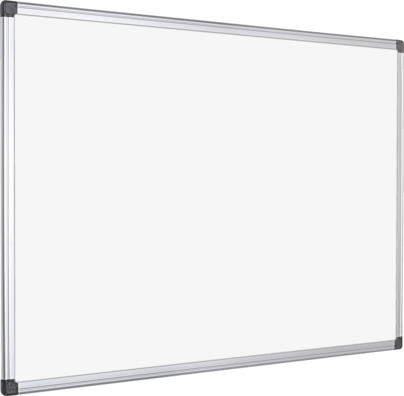 Q-connect Whiteboard – 180 × 90 cm, Emaille, magnetisch, Aluminiumrahmen, Wandmontage, inkl. Stifteablage