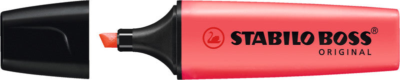 STABILO BOSS Original Textmarker Rot – Keilspitze, 2–5 mm, Nachfüllbar