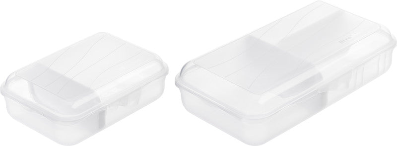 Rotho Lunchbox Fun – mit Innenteiler – Kunststoff – transparent – 24,5 × 6,5 × 14,5 cm