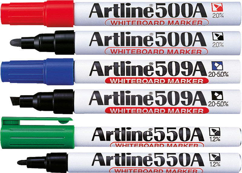 Artline Whiteboard-Marker 550A – Rundspitze 1,2 mm – Blau – Trocken abwischbar