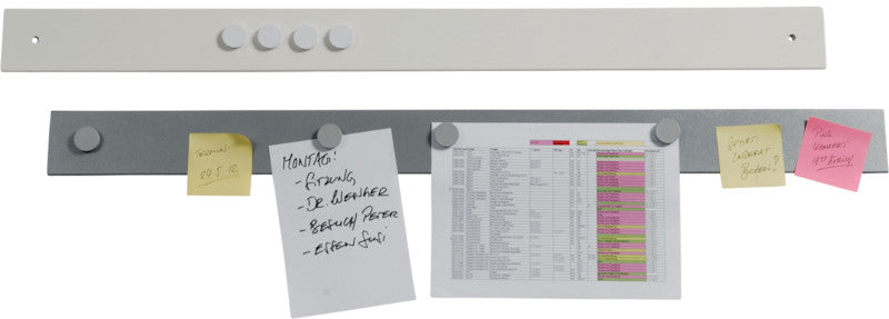 Berec Magnetleiste – 1 m × 80 mm, grau, wiederablösbar
