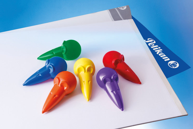 Pelikan Wachsmalstifte Mäuseform – mehrfarbig – 6 Stück – im Blister