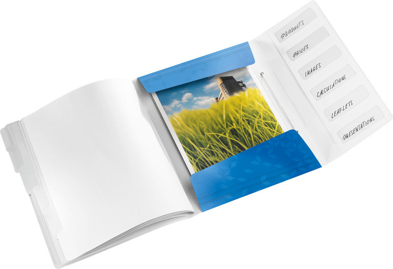 Leitz Ordner – blau, metallisch, Kunststoff