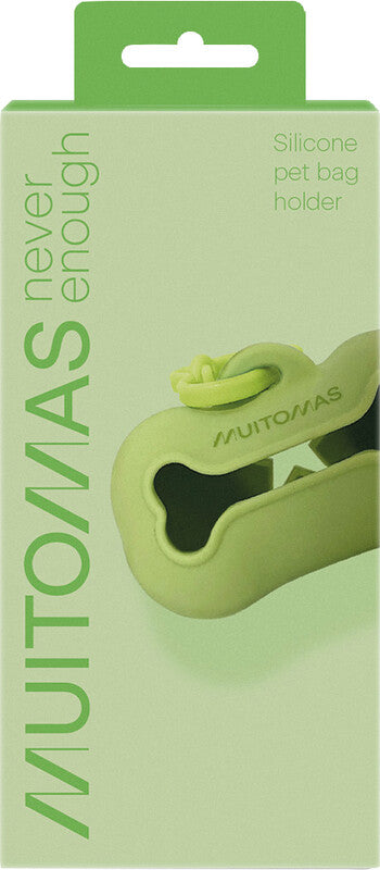 Muitomas Beutelhalter für Hunde – Silikon, Grün, 90 × 50 × 45 mm