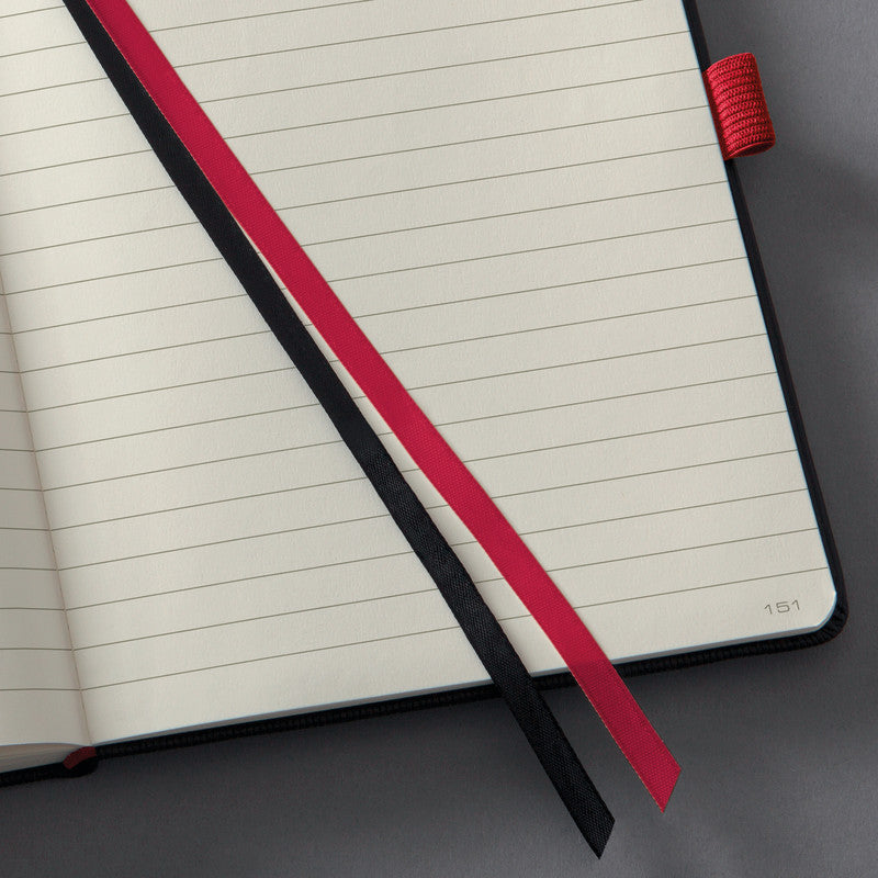 Sigel Notizbuch A4, liniert, Fadenheftung, 194 Seiten, 80 g/m² – schwarz