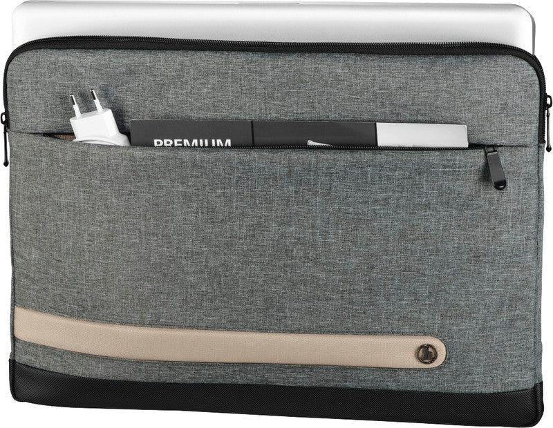Hama Sleeve Terra Notebook-Tasche – für Notebooks bis 15,6", 6 l, wasserabweisend, Polyester, grau