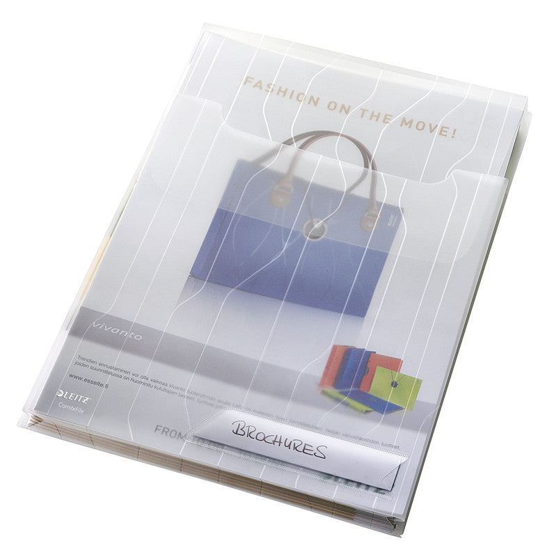 Leitz Sichtmappe A4 – transparent, Kunststoff, 200 µm, 3er-Pack