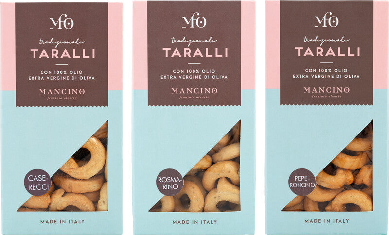 Mancino Taralli – Rosmarin, vegan, Schachtel, 300 g