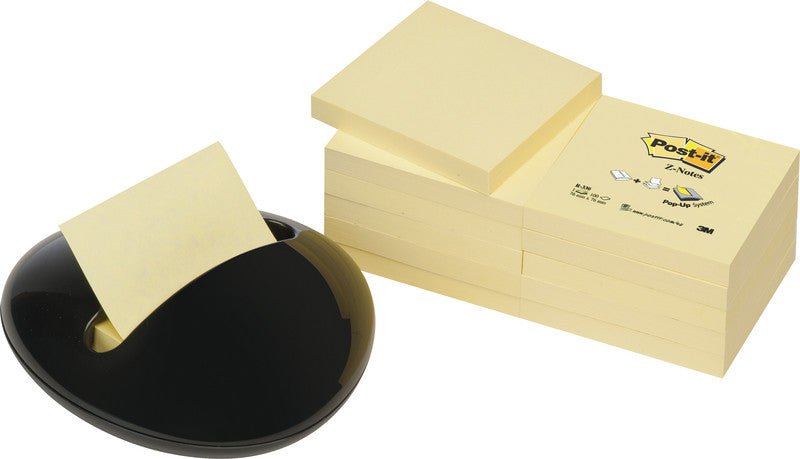 Post-It Stiftschlaufe – Kunststoff, Schwarz, 76 × 76 mm