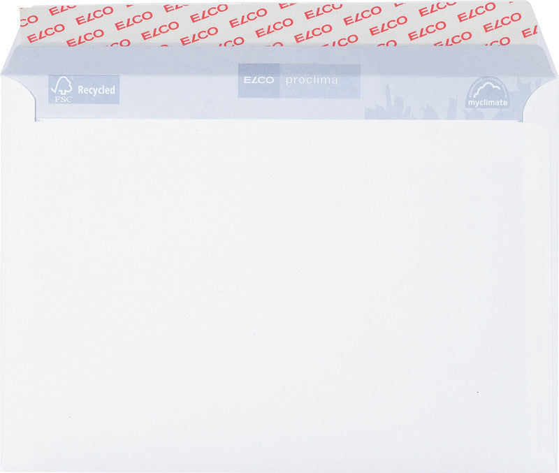 Elco Couvert C5, Fenster rechts, Haftklebung, weiss, 100 g/m², mit Innendruck – 500 Stk.