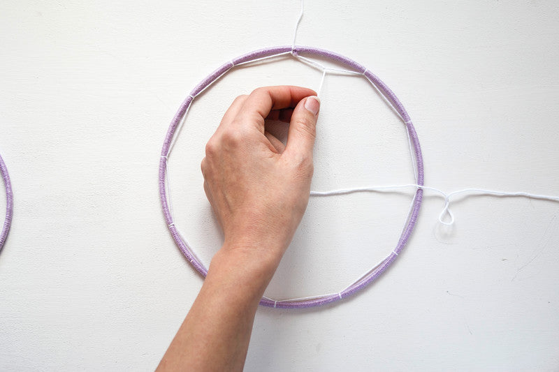 Deko-Ring, Metall, Weiss, Ø 25 cm, Drahtstärke 3 mm