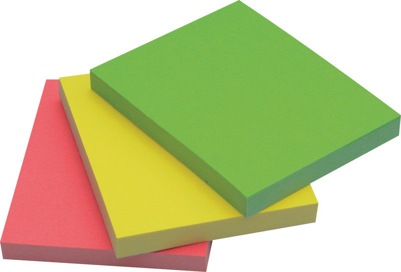 Q-Connect Haftnotizen – 51×38 mm – sortiert (grün, gelb, pink), 3×50 Blatt