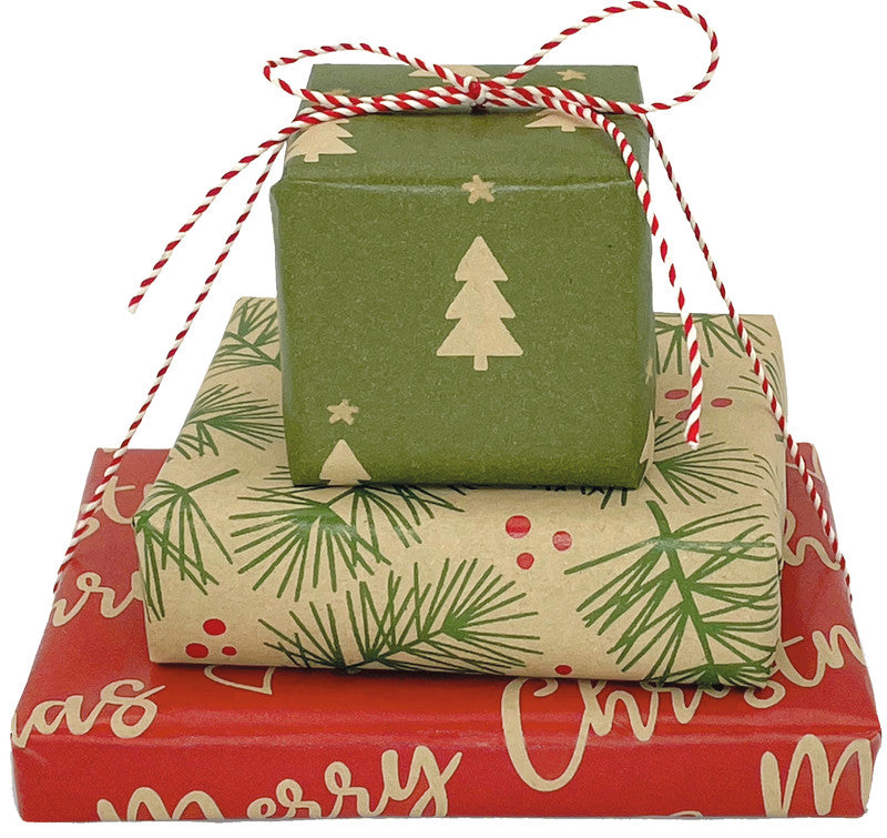 Braun + company Geschenkpapier Rolle – Tiny Trees – Pistazie – 700 × 2000 mm – 70 g/m2, Papier