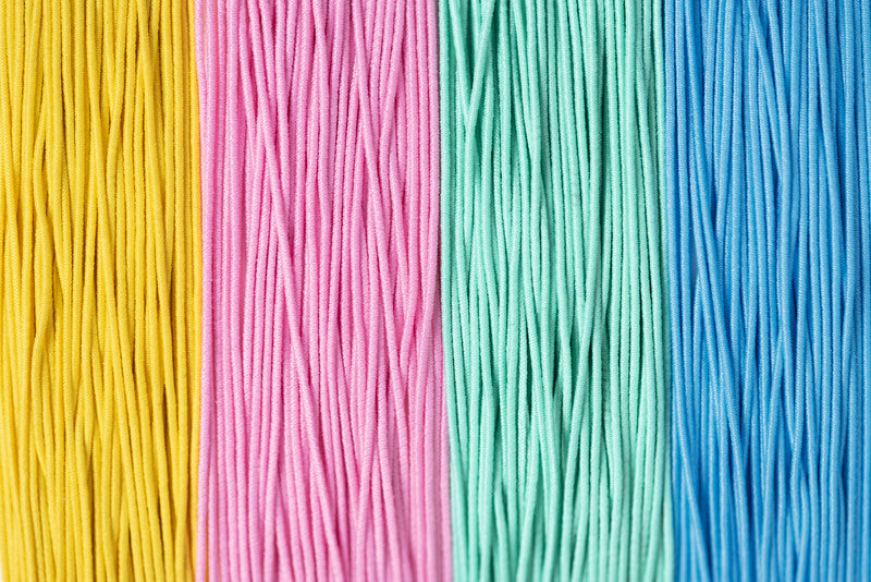 Folia Gummischnüre – sortiert, pastell – 5 m – zum Basteln