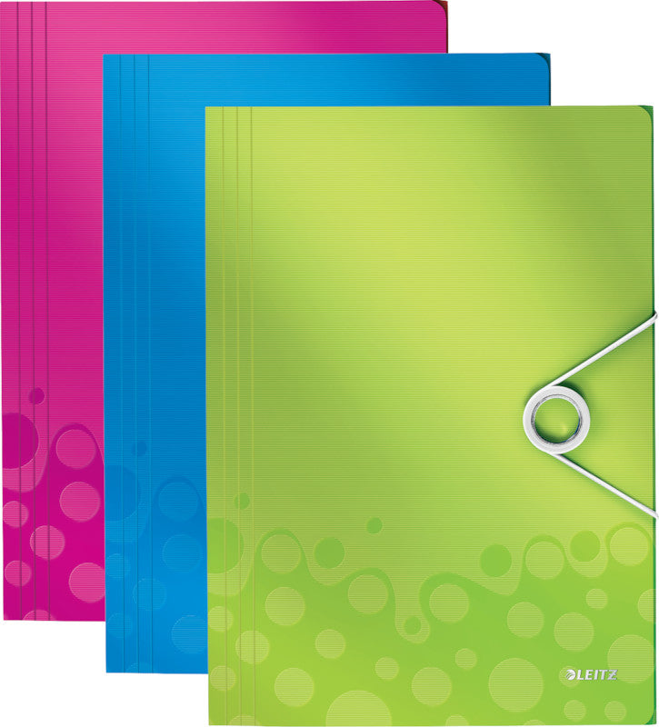 Leitz Sammelmappe für A4, Kunststoff, blau, mit Gummizug