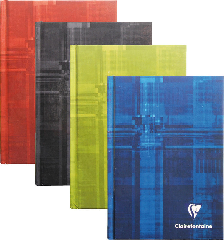 Clairefontaine Notizbuch A6, kariert, Buchbindung, Hardcover, 192 Seiten, 90 g/m² – farbig sortiert