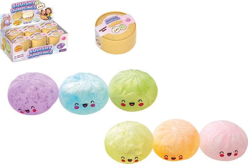 Sombo Fidget-/Stressball Squeezy Dumpling – Glitzer – Ø 8,5 cm – ab 3 Jahren