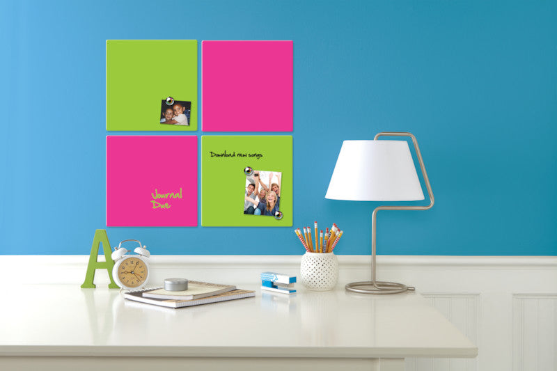 Rexel Whiteboard – 36 × 36 cm, magnetisch, inkl. GlowWrite-Marker, Magnete, Montagesatz