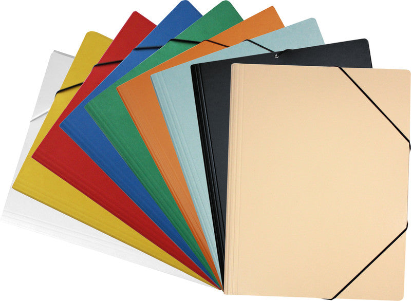 Erola Sammelmappe für A4, Karton, Braun, mit Gummizug