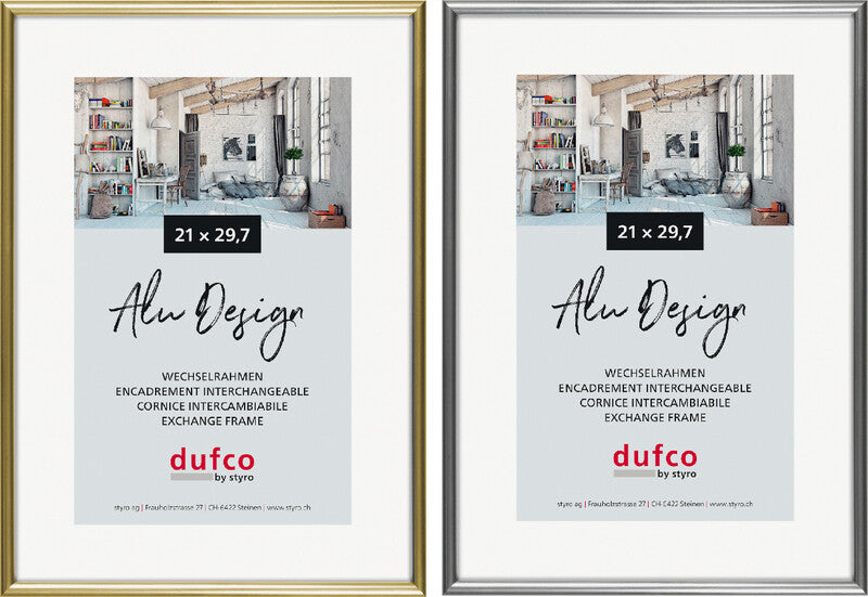 Dufco Wechselrahmen, Aluminium, silber matt, 18 × 24 cm