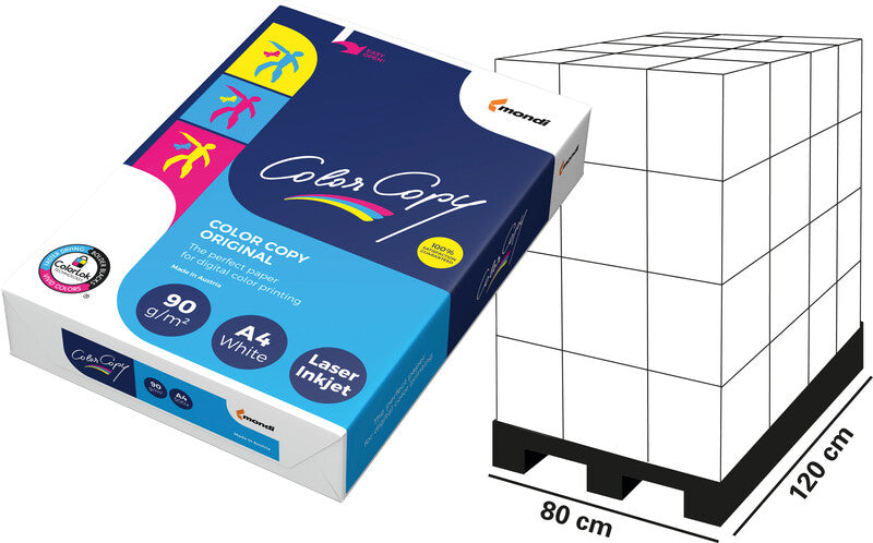 Color copy Kopierpapier – A4, 90 g/m², hochweiss – für Inkjet/Laser/Kopierer – FSC – 500 Blatt