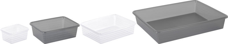 Rotho Formatkörbchen Linus – Kunststoff, Anthrazit – 1er-Pack
