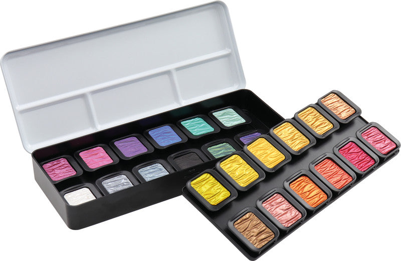 Finetec Deckfarbkasten – 24 Farben, sortiert